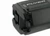 A close-up view of the end of a black e-bike battery pack. Produktbild-Vorschau