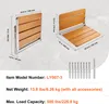 Product dimensions and specifications for a wall-mounted shower seat. Produktbild-Vorschau