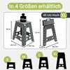 Klapphocker / Tritthocker, 29x22x45 cm, anthrazit-weiß Produktbild-Vorschau 2