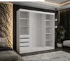 Schwebetürenschrank 3-türig 170 × 205 cm Weiß – Moderner Produktbild-Vorschau 2