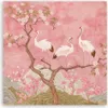 Leinwandbild Kraniche Vögel Landschaft 50x50 Feeby Rosa Produktbild-Vorschau 3