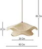 Opviq, Moderne Hängeleuchte (Ecru), Ø50 h:17 cm, Produktbild-Vorschau 4
