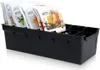 A black plastic organizer tray holding several small bags of spices or seeds. Anteprima dell’immagine prodotto