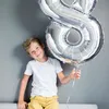 Folienballon Zahl 6 silber 100 cm Produktbild-Vorschau 5