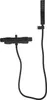 A black shower fixture with a handheld showerhead, mounted on a white background. Náhled obrázku produktu