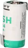 A single battery with warning text and product information printed on its label. Produktbild-Vorschau