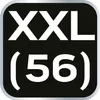 A black square with white text indicating size XXL and the number 56. Náhľad obrázku produktu