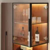Merax glazen vitrine met LED-verlichting, vitrinekast met Productafbeelding-voorbeeld 4