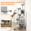 PawHut Kratzbaum 192 cm Katzenturm mit Höhle, Sisalstämme, Produktbild-Vorschau 6