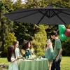 YZNAHRE Sonnenschirm 350 cm Ampelschirm mit Kurbel Alu Produktbild-Vorschau 8