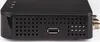 The back view of a black satellite receiver with ventilation holes and ports. Produktbild-Vorschau