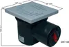 A floor drain with dimensions indicated. Náhled obrázku produktu