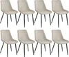 tectake® Set Stuhl Monroe gepolstert, in Samtoptik 48 x 59 Produktbild-Vorschau 1