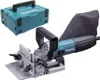 A Makita PJ 7000J Nutfräse Flachdübelfräse and its storage case are shown against a white background. Podgląd zdjęcia produktu