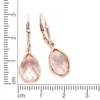 Jamelli Ohrringe 925/- Sterling Silber 3cm rot Rosenquarz Produktbild-Vorschau 2