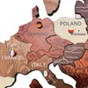 3D Dřevěná Mapa Světa Green Split– Multicolor nástěnná Náhled obrázku produktu 2