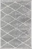 Wohnzimmer Hochflor Teppich 155 x 230 Silber Diamantmuster Produktbild-Vorschau 4