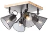Brilliant 40135/76 Whole Spotplatte, 4-flammig schwarz/holz Produktbild-Vorschau 2