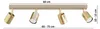 KAR-LIGHTING Spotbalken 4‑flammig Gold, Metall – Produktbild-Vorschau 2