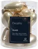 Weihnachtsanhänger Herz Pearl beige 4 cm aus Glas - 12er Produktbild-Vorschau 5