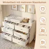 Wickelkommode mit 6 Schubladen, Baby Wickeltisch Weiß, Produktbild-Vorschau 2