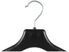 Close-up of a black plastic hanger with a metal hook. Produktbild-Vorschau