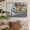 Wanddeko 80x60 cm - Banksy - Junge - Ilussie - Produktbild-Vorschau 2