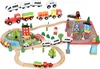 Treno in legno - treno alimentato a batteria Anteprima dell’immagine prodotto 1