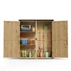 BEALIFE Gartenschrank 140x44x162 cm | 2 Türen & großes Produktbild-Vorschau 2