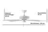 Stropní ventilátor White Eagle Slimline 103 cm s vytahovací Náhled obrázku produktu 4