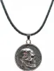 Lederkette Edelstahl 316 AMULET OF SKULL 60 cm Silber Produktbild-Vorschau 2