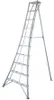Niwaki Aluminium 3-Holm-Gartenleiter Silber 231x148x303 cm Produktbild-Vorschau 1