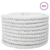 vidaXL Corde en coton, blanche, 2 x 2 x 2500 cm Voir les images du produit 2