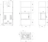 Technical drawings and dimensions of a fireplace insert. Produktbild-Vorschau