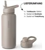 Trinkflasche Edelstahl 1L Thermoflasche Sport Gym Flasche Produktbild-Vorschau 7