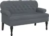 Panca con schienale grigio scuro 119,5x64,5x75 cm in Anteprima dell’immagine prodotto 1