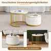 okwish Couchtisch 2er-Set, Satztisch Beistelltisch mit 2 Produktbild-Vorschau 3