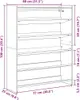 vidaXL Stojan na topánky Artisan dub 80x25x100 cm materiál Náhľad obrázku produktu 8