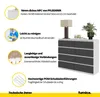 Comodà bianco opaco / grigio antracite con 8 cassetti – Anteprima dell’immagine prodotto 6