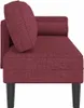 vidaXL Chaiselongue mit Kissen Weinrot Stoff Produktbild-Vorschau 4