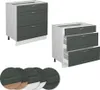 Küchenunterschrank Vicco Fame-Line Grün-Gold Landhaus 80 cm Produktbild-Vorschau 7