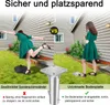 A comparison between a traditional umbrella stand and a universal ground plate. Produktbild-Vorschau