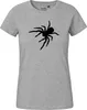Huuraa Damen T-Shirt Spinne Silhouette M Sport Grey Bio Produktbild-Vorschau 2