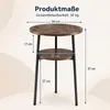 KOMFOTTEU Couchtisch rund, Ø39 cm Wohnzimmertisch klein mit Produktbild-Vorschau 7