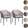 Two outdoor chairs with cushions and pillows, presented on a white background. Anteprima dell’immagine prodotto