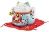 Maneki-Neko-Figur, Porzellan, blau, 10x12x10 cm, beweglicher Arm Voir les images du produit
