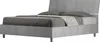 ITYHOME - Bett mit Lattenrost 160x200 schräges Kopfteil Produktbild-Vorschau 1