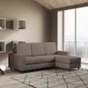 3-Sitzer Sofa mit Pouf, 208 cm, Stoff, Wohnzimmer, Sakar Produktbild-Vorschau 2