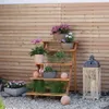Blumentreppe groß aus Holz 100 x 78 x 109 cm honigfarben Produktbild-Vorschau 3