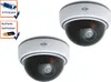 2er Set Dome Kamera Attrappe weiß LED Blitzlicht - Fake Produktbild-Vorschau 1